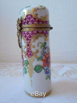 Stunning Rare vintage Limoges porcelain hand painted trinket box peint main