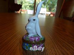 Sweet and Coy Limoges Bunny Rabbit Trinket Box