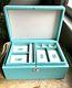 Tiffany & Co Jewelry Box Case Retired Blue Leather Large 12'x8x5 $1,475 Retail