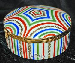 TIFFANY & CO. PARIS Porcelain French LIMOGES Trinket Box PEINT MAIN Dresser