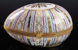 TIFFANY & CO. Private Stock Limoges Hand Painted Porcelain Egg Trinket Box