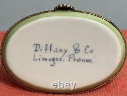 TIFFANY & Co. LIMOGES FRANCE CAT TRINKET BOX PEINT MAIN HAND PAINTED