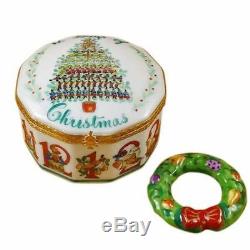 TWELVE DAYS OF CHRISTMAS With REMOVABLE PORCELAIN WREATH limoges boxes new