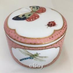 Tiffany Bone China Porcelain Insect Trinket Box Butterfly Dragonfly Ladybug Bee