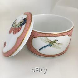 Tiffany Bone China Porcelain Insect Trinket Box Butterfly Dragonfly Ladybug Bee