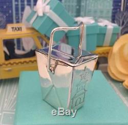 Tiffany & Co Chinese Food Pill Trinket Box Sterling Silver Jewelry 26.3g