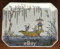 Tiffany & Co Hand Painted Pagoda Chinois Porcelain China Tray Limoges France