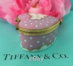 Tiffany & Co Heart Trinket Box Private Stock Limoges Pink Love You Hand Painted
