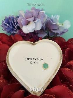 Tiffany Co Heart Trinket Box Valentines Porcelain 4 1978 W EDP T&Love For Her