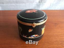 Tiffany & Co Le Tallec Black Shoulder Private Stock Hinged Trinket Box 3 1/2