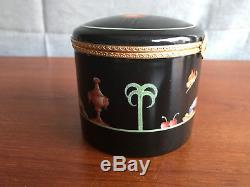 Tiffany & Co Le Tallec Black Shoulder Private Stock Hinged Trinket Box 3 1/2