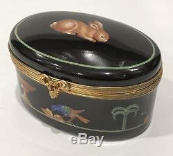Tiffany & Co. Le Tallec Hand Painted Black Shoulder Box Signed Private Stock 140