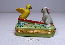 Tiffany & Co. Limoges Duck and Bunny On Sea Saw Box