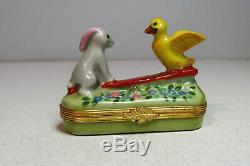 Tiffany & Co. Limoges Duck and Bunny On Sea Saw Box