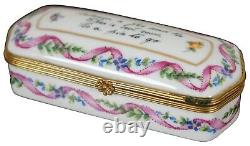 Tiffany & Co Private Stock Limoges France Porcelain Trinket Box Yes & No Keepsak
