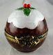 Trinket Box Limoges Eximious Porcelain Dessert Bonbon Truffle Xmas Theme