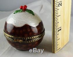 Trinket Box Limoges Eximious Porcelain Dessert Bonbon Truffle Xmas Theme