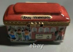Trolley Limoges Authentic Rare French Hand-Painted Porcelain Collectable Box