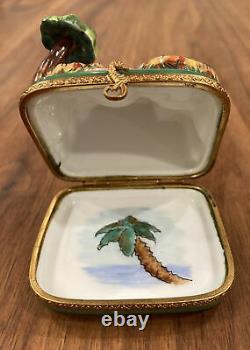 Tropical House With Pool And Palm Vintage Limoges Box