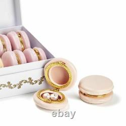 Two's Company Set of 12 Macaron Limoges Trinket Boxes in Display Box