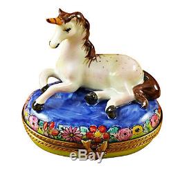 Unicorn NEW FRENCH porcelain LIMOGES BOX authentic France trinket box snuff