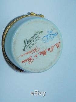 VINTAGE 1944 LE TALLEC LIMOGES FRANCE FRENCH porcelain floral trinket box