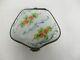 Vintage Limoges France Hinged Trinket Box With Hand Painted Flowers