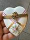 Valentine Heart Hand Painted Rochard Limoges France Trinket Box. Lovely