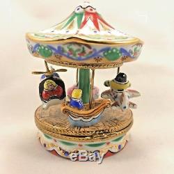 Vintage 1999 Limoges Carousel / Merry-Go-Round Trinket Box by Sinclair #14/500