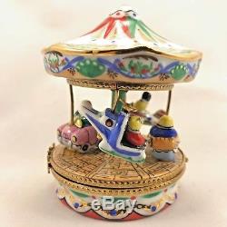 Vintage 1999 Limoges Carousel / Merry-Go-Round Trinket Box by Sinclair #14/500