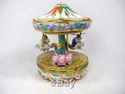 Vintage 1999 Limoges Carousel / Merry-Go-Round Trinket Box by Sinclair #14/500