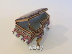 Vintage Artist-Signed Peint Main Limoges Porcelain Trinket Box Grand Piano