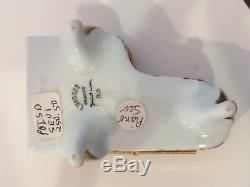 Vintage Artist-Signed Peint Main Limoges Porcelain Trinket Box Grand Piano