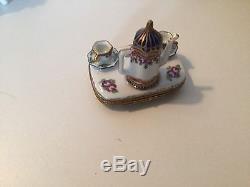Vintage, Authentic Limoges Porcelain Tea Set Box-mint-france-was $300+now-$130