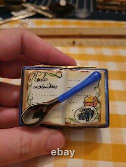 Vintage Chamart Limoges Peint Main Cookbook Trinket Box
