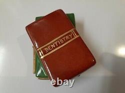 Vintage French Limoges Trinket Box Dentistry Book with Dental Tools