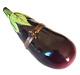 Vintage Gr Limoges Porcelain Eggplant Fruit Vegetable Trinket Box Bee Clasp