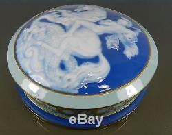 Vintage Hand Painted Limoges Porcelain Jewel or Trinket Box France 20th Century