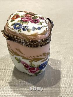 Vintage Hand Painted Signed Porcelain Limoges Trinket Box Numbered #77/500