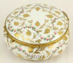 Vintage LE TALLEC LIMOGES Peint Main Hand Painted Porcelain Dresser Box 4