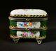 Vintage Limoges France Porcelain Trinket Box Floral Ornament Hand Paint