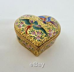 Vintage Le Tallec Trinket Box, Heart Shape