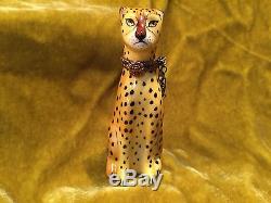 Vintage Limoges 1980's CHEETAH BOX-HAND-PAINTED COLLECTIBLE