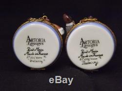 Vintage Limoges Artoria Dubarry Wall Street Bull and Bear set never displayed. S