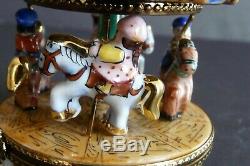 Vintage Limoges France Limited Edition Carousel Small Trinket Box