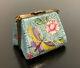 Vintage Limoges France Peint Main Butterfly Handbag Trinket Box
