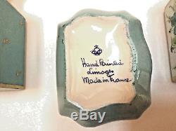 Vintage Limoges Hand Painted Floral Perfume Bottles Trinket Box Set MUST SEE