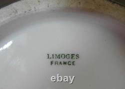 Vintage Limoges Hand Painted Round Large Dresser Box Pansies