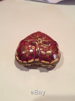 Vintage Limoges Heart Box With Removable Candy Peint mein. JD