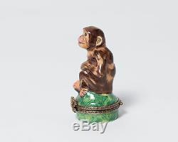 Vintage Limoges Monkey Trinket Box
